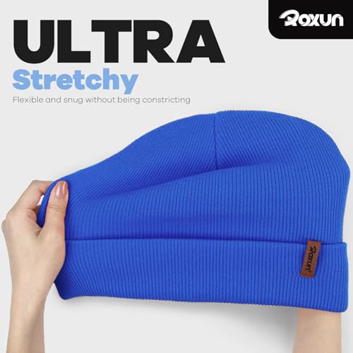 ROXUN Beanie for Men/Women Winter Hat Soft Warm Unisex Skull Stocking Cap - color: Royal Blue