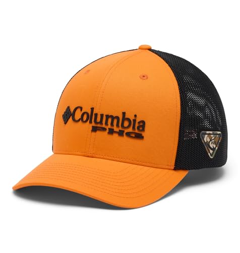 Columbia Unisex PHG Logo Mesh Ball Cap - color: Blaze/Black/Black Camo/Tri Antler, size: Large-X-Large
