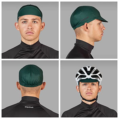 GripGrab Summer Cycling Cap - UV Protection Under-Helmet Bicycle Visor Hat - color: Green, size: Small-Medium