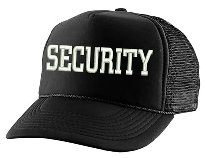 ALLNTRENDS Security Embroidered Trucker Mesh Cap - color: Black