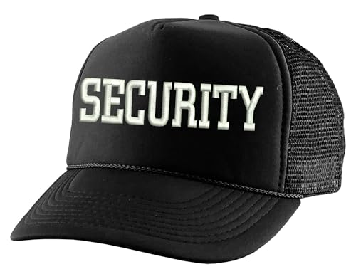 ALLNTRENDS Security Embroidered Trucker Mesh Cap - color: Black