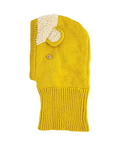 Baby Winter Hat Scarf Set, Unisex Infant Toddler Kids Hat Scarf - color: Yellow Bear, size: 1-3T