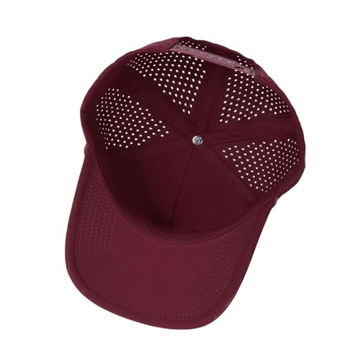 HH HOFNEN Quick Dry Baseball Cap Snapback Golf Trucker Hat for Men Women - color: #1 Red