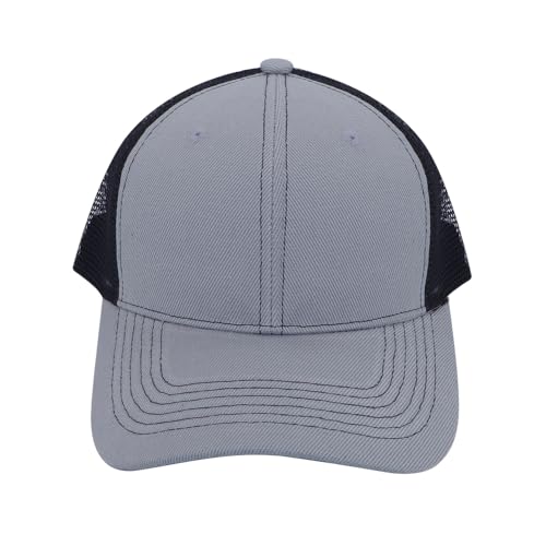 ZH 12 Pack Mesh Trucker Hats, Bulk Baseball Caps for Men and Women, Trucker Cap Wholesale - color: Dgray-black