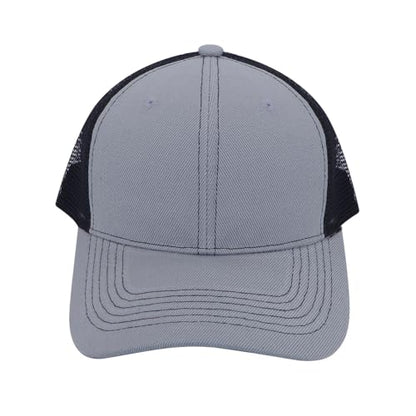 ZH 12 Pack Mesh Trucker Hats, Bulk Baseball Caps for Men and Women, Trucker Cap Wholesale - color: Dgray-black
