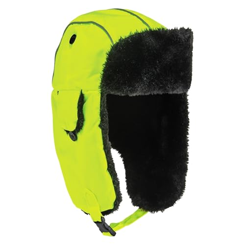 Ergodyne N-Ferno 6802 Thermal Winter Trapper Hat - color: Lime, size: Small-Medium
