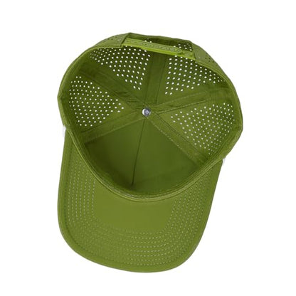 HH HOFNEN Quick Dry Baseball Cap Snapback Golf Trucker Hat for Men Women - color: #1 Green