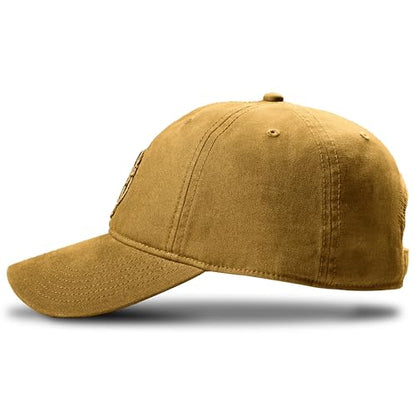 Timberland Soundview Baseball Cap for Boys 7-14, Cotton Canvas, Adjustable, Lightweight & Durable, One Size - color: Wheat (Brown)