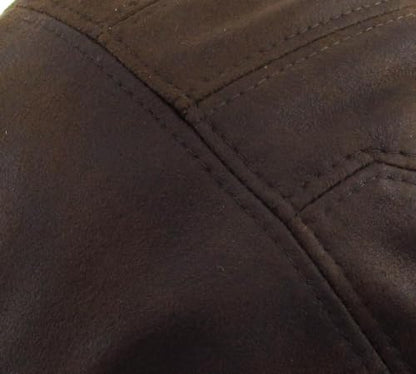 KBETHOS Leather Ascot Made in USA Ivy Collection Classic Newsboy Caps - color: (C) Faux Leather - Dark Brown, size: Small-Medium