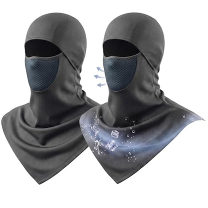 Face Balaclava Neck Cover Cooling Ice Silk Ski Mask - color: Dark Gray