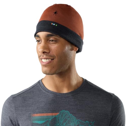 SmartWool Unisex Adult Thermal Merino Reversible Cuffed Beanie - color: Burnt Sienna