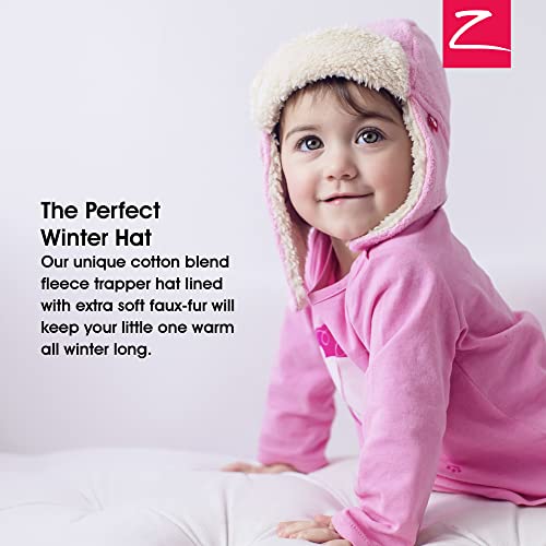 Zutano Baby Toddler Fleece Trapper Hat, Warm Winter Hat for Boys & Girls - color: Gray, size: 6 Months