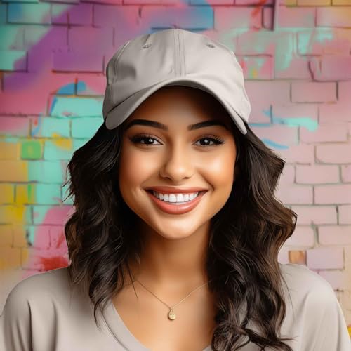 DALIX Baseball Cap Dad Hat Plain Men Women Cotton Adjustable Blank Unstructured Soft - color: Beige