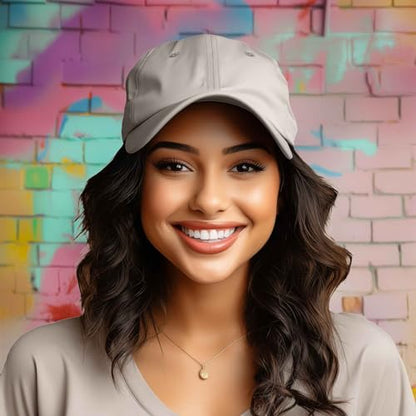 DALIX Baseball Cap Dad Hat Plain Men Women Cotton Adjustable Blank Unstructured Soft - color: Beige