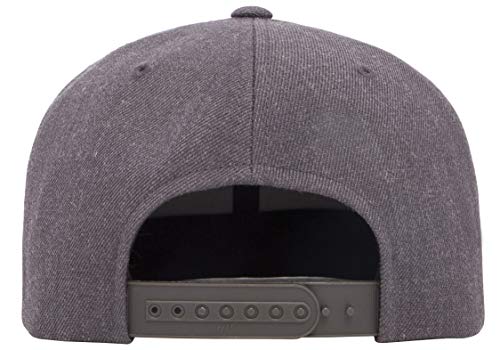 Flexfit Unisex Adult Yp Classics Premium Snapback Cap – 2-Tone - color: Dark Heather