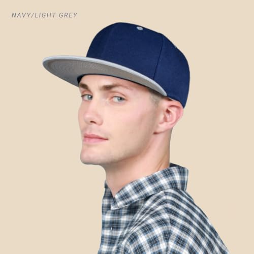 CHOK.LIDS Classic Snapback Flat Bill Hat Blank Adjustable Baseball Cap - color: Black/Kelly Green