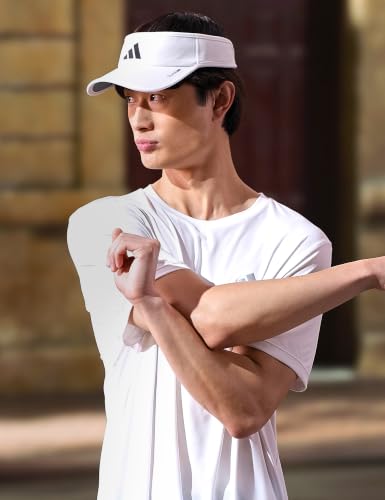 adidas Men's Superlite Visor - color: White/Black/3