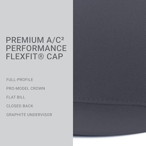 Pacific Headwear Unisex-Adult Pacific Headwear Premium a/C² Performance Flexfit® Cap - color: Graphite, size: Small-Medium