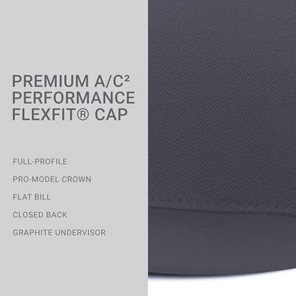 Pacific Headwear Unisex-Adult Pacific Headwear Premium a/C² Performance Flexfit® Cap - color: Graphite, size: Small-Medium