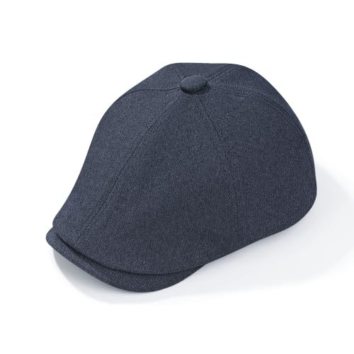 Newsboy Cap for Men Adjustable 6 Panel Flat Cap Cabbie Gatsby Ivy Irish Hunting hat - color: C-darkgrey, size: Medium