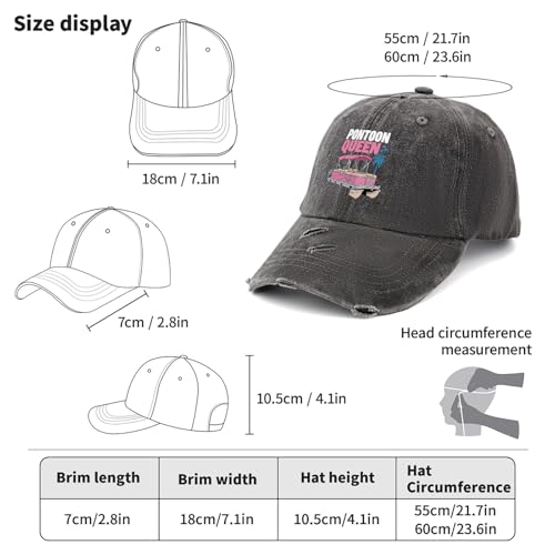 Pontoon Queen Hat Women Funny Baseball Cap Funny Gifts for Women