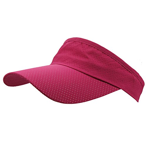Mens Summer Quick-Dry Run Long Brim Empty Top Baseball Tennis Sun Hat Cap Visor - color: Rose