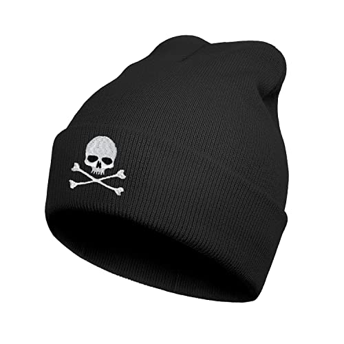 Cool Graphic Beanie for Men and Women - Black - color: Skeleton7