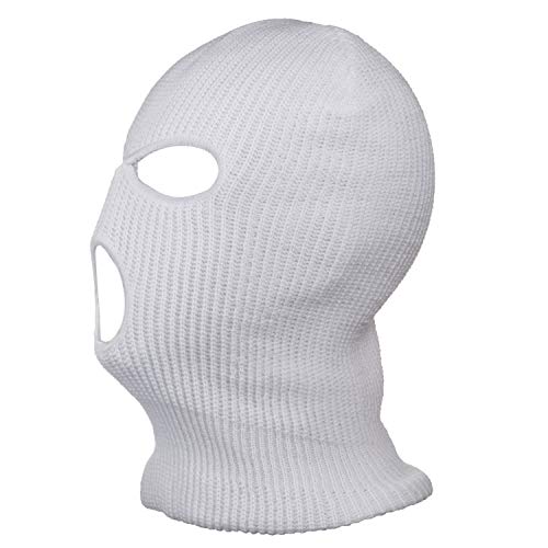 3-Hole Ski Face Mask Balaclava for Men and Women,Set of 2 - color: White