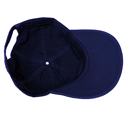 Glory Max 100% Cotton Baseball Cap Classic Plain Low Profile Golf Dad Hat Buckle Adjustable - color: Navy
