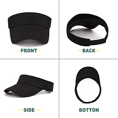 Zando 3.2" Structured Brim Visor Hats for Women, UPF 50+, Golf/Tennis - color: American Flag
