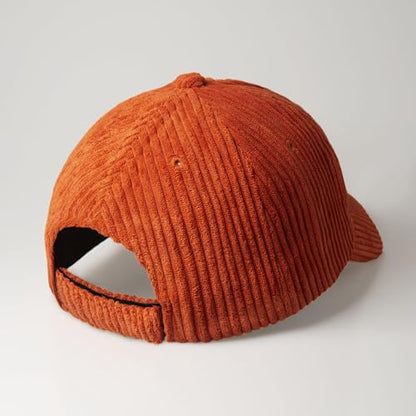 CHOK.LIDS Corduroy Baseball Cap Dad Hat Adjustable Polo Style Curved Brim - color: Sunset