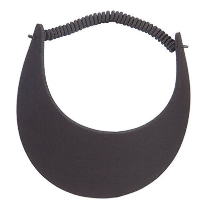 Fabric Foam Sun String Visor - color: Black