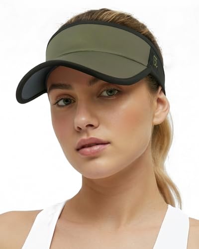 GADIEMKENSD Foldable Sun Visor Hat UPF 50+ Lightweight Adjustable - color: Army Green Black