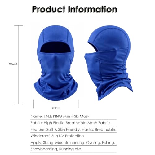Ski Mask Balaclava Motorcycle Summer Face Mask Shiesty Mask for Men Women - color: Royal Blue