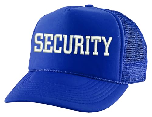 ALLNTRENDS Security Embroidered Trucker Mesh Cap - color: Royal Blue