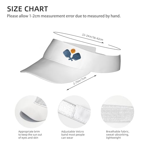 Embroidered Pickleball Visor Men Women,Gifts for Pickleball Lovers - color: White, style: Pickleball Sport