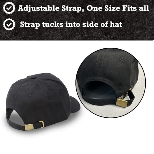 Suede Baseball Cap | Structured 6 Panel Hat for Men & Women | Adjustable Dad Hat | Polyester Suede Finish - color: Black