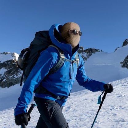 Summer Cooling Balaclava UPF 50+ Full Face Cover Lightweight for Men Women - color: Oatmeal