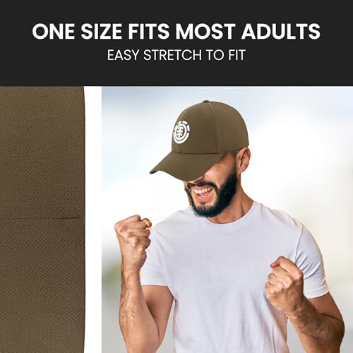 Element Unisex Adult Element Baseball Hat, Adult Flex Fit Active Sport Cap with Curved Brim - color: Olive