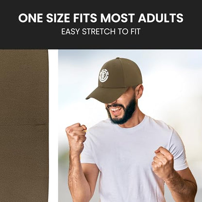 Element Unisex Adult Element Baseball Hat, Adult Flex Fit Active Sport Cap with Curved Brim - color: Olive