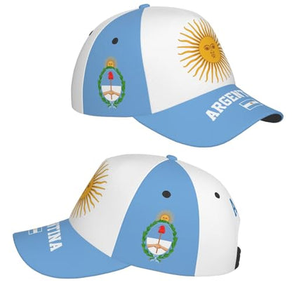 National Flags Baseball Cap for Men Women, Adjustable Trucker Hat Sun Visor Caps, Outdoor Dad Cap Patriotic Hat - color: Argentinian Flag