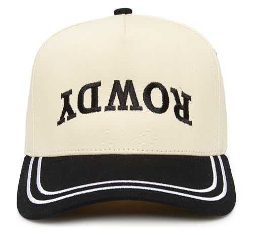 Funky Junque Women's 2 Tone Trucker Hats - color: Rowdy (Upside Down) - Black/Beige