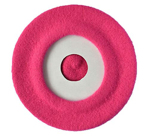 Kids Girls Boys Solid Color Classic French Style Beret Beanie Hat - color: Rose Red