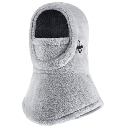 Ski Mask Kids Balaclava, Winter Ski Face Mask Cover, Fleece Hats for Kids - color: Grey