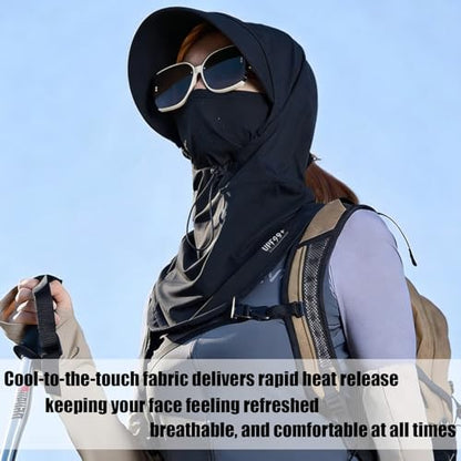 2 Pcs Cooling Breathable Balaclava Full Face Mask - color: Black+gray