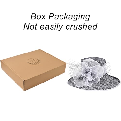 2026 Derby Hats for Women Ladies, Classy Organza Sun Hat, Church Tea Party Wedding Kentucky Fascinator Hat - color: B4215-white