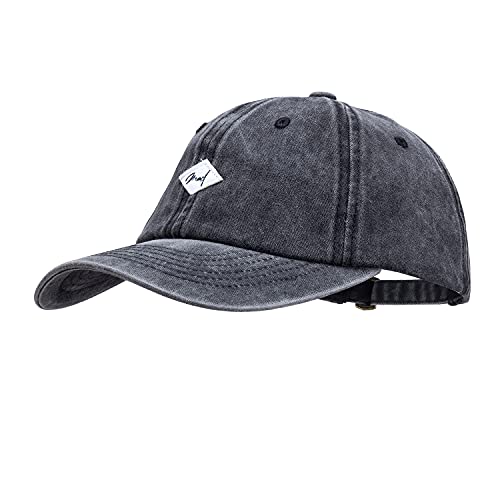 Croogo Unstructured Soft Baseball Cap Unisex 6 Panel Low Profile Dad Hat Adjustable Polo Trucker Hat Sun Cap for Daily Wear - color: Bc12-gray