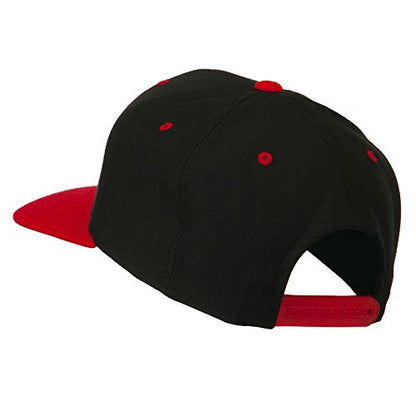 e4Hats.com LA Embroidered Snapback Cap - color: Black Red