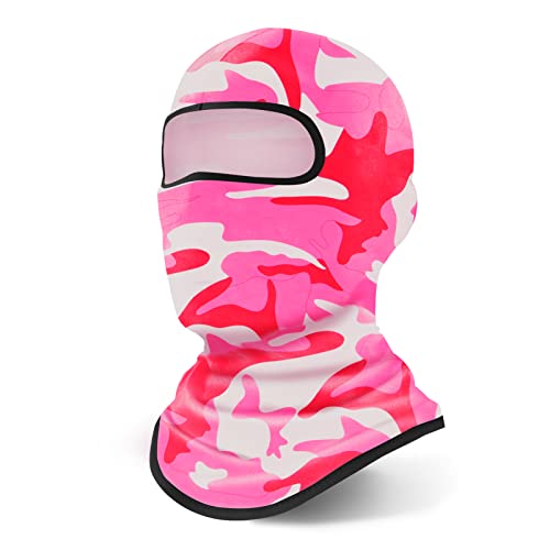 YESLIFE Summer Balaclava Ski Mask for Men&Women, Face Mask - color: Camo Pink