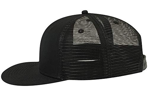 OTTO SNAP Hawaiian Pattern Square Flat Visor 6 Panel Pro Style Snapback Hat - color: Black
